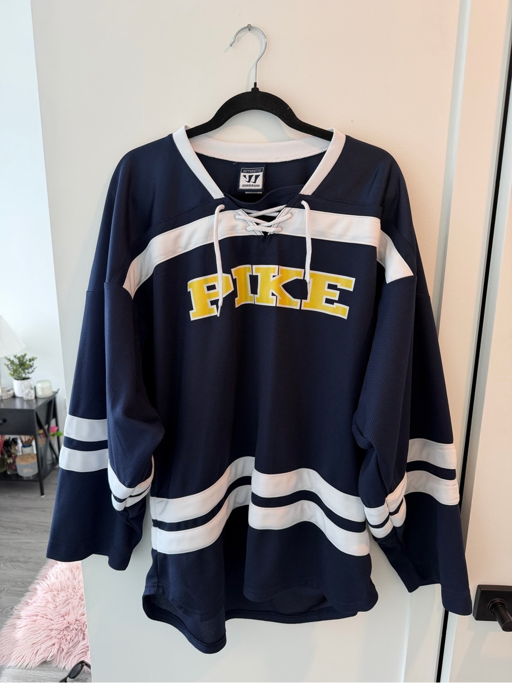 Warrior PIKE Verch #1 Navy Hockey Jersey Adult L